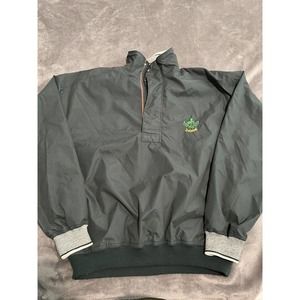 Ireland Irish Jacket Adult Medium Green Embroidered Half Zip Jacket